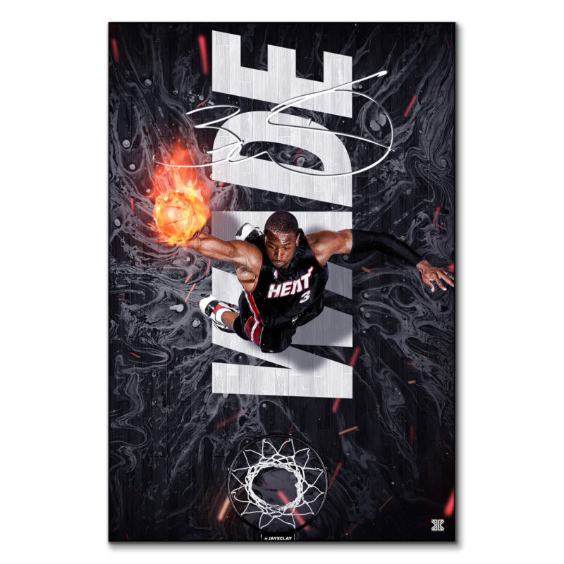 Dwayne Wade Dark Wall Art by Jay X Clay