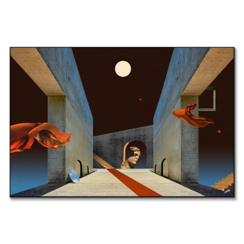 Brutalist Daydream Dark Wall Art by Fran Rodríguez