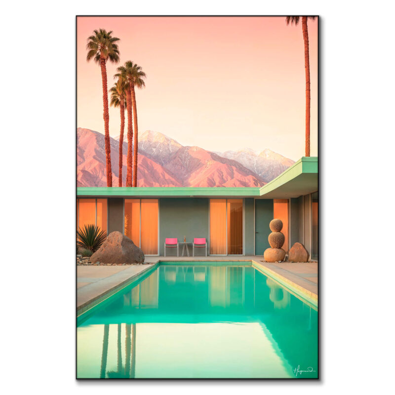 Motel 66 Palm Springs Pastel Wall Art by Philippe HUGONNARD