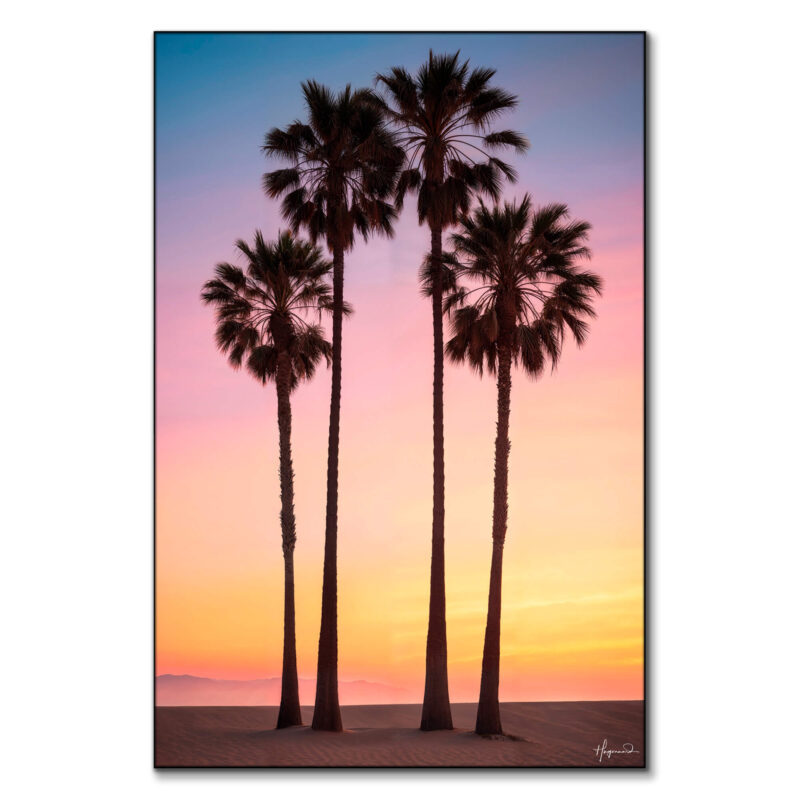Beach Sunset Palms Pastel Wall Art by Philippe HUGONNARD