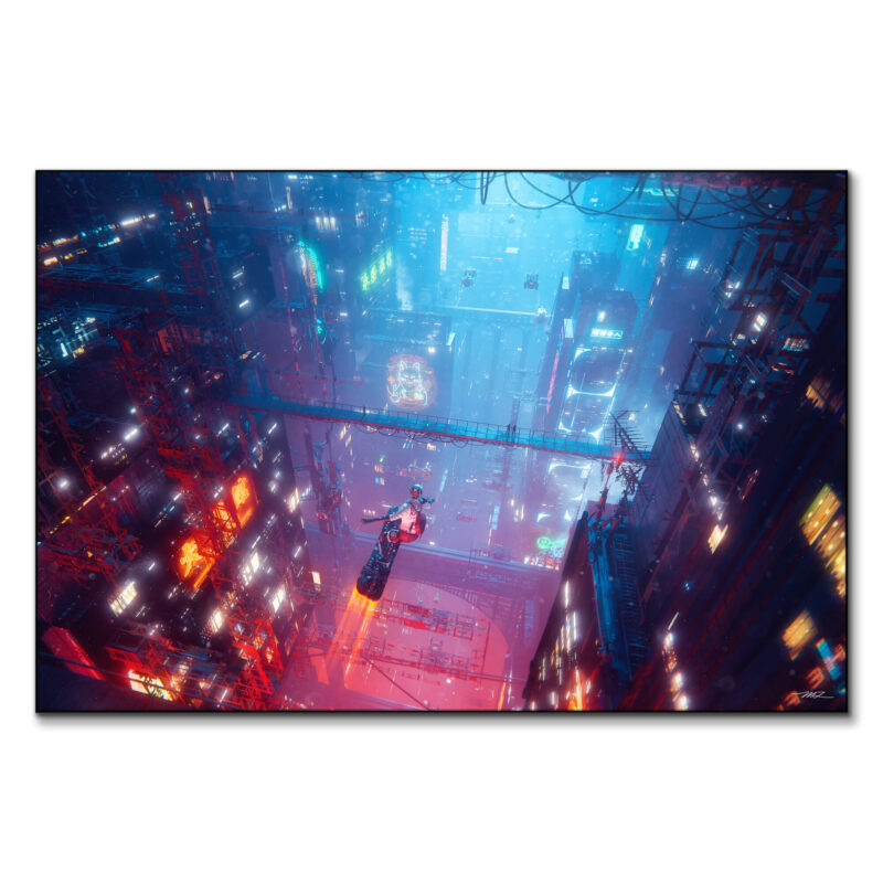 Lone Drifter Vibrant Wall Art by Marco Zagara