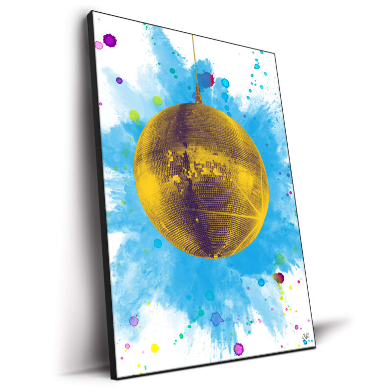 Life in the Disco Ball Blue Wall Decor by George Rosaly