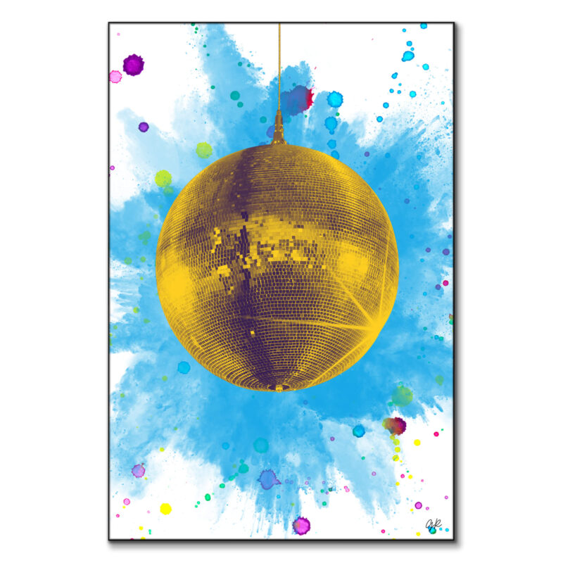 Life in the Disco Ball Blue Wall Art by George Rosaly
