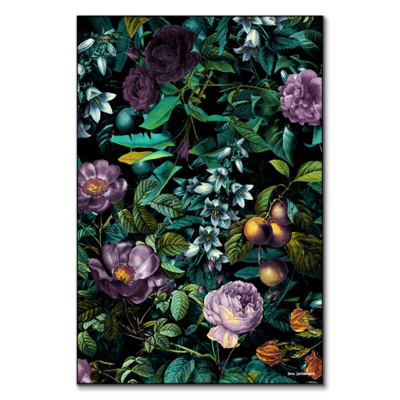 Exotic Jungle Night Green Wall Art by Burcu Korkmazyurek