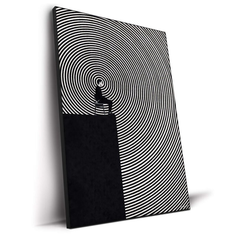 Concentric Hypnosis Black and White Wall Decor by Underdott