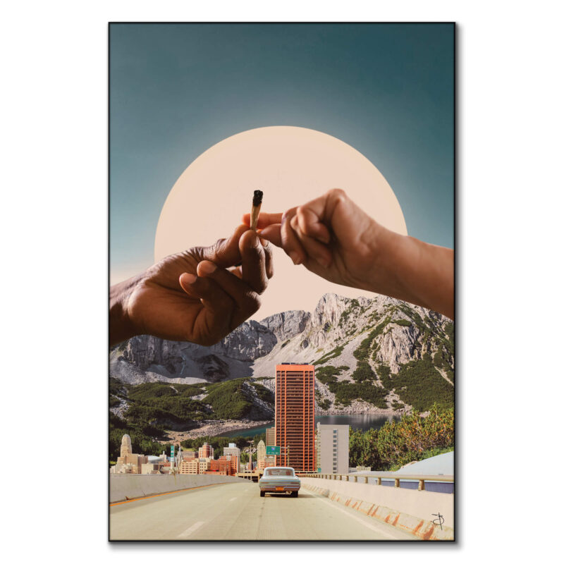 Coming Home Blue Wall Art by BambashkART