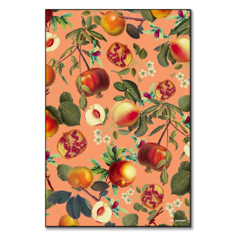 Vintage Fruit Pattern XXIX Colorful Wall Art by Burcu Korkmazyurek