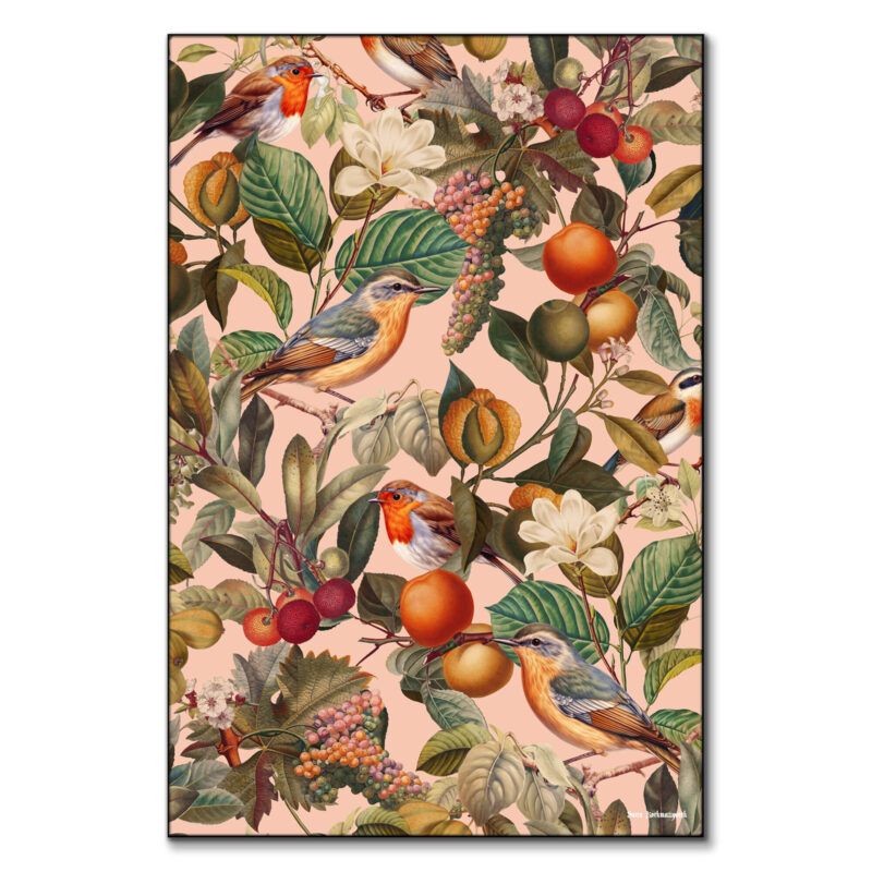 World of Birds VIII Colorful Wall Art by Burcu Korkmazyurek