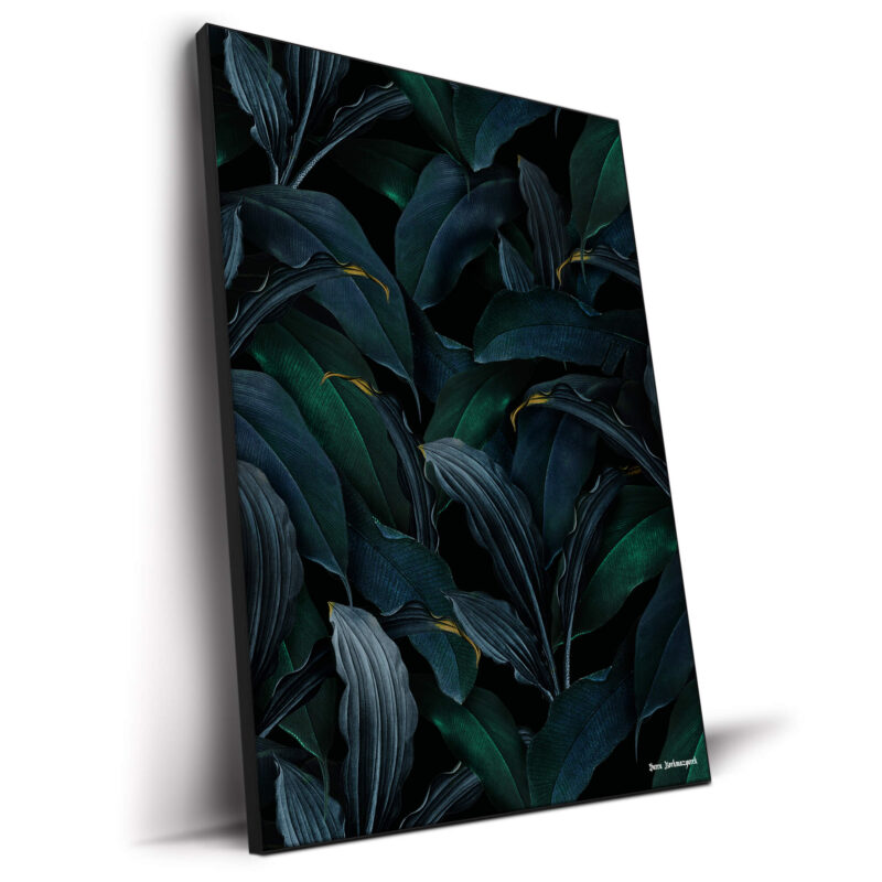 Leaf Garden Dark Wall Decor by Burcu Korkmazyurek