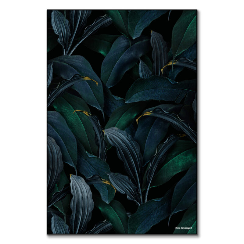 Leaf Garden Dark Wall Art by Burcu Korkmazyurek