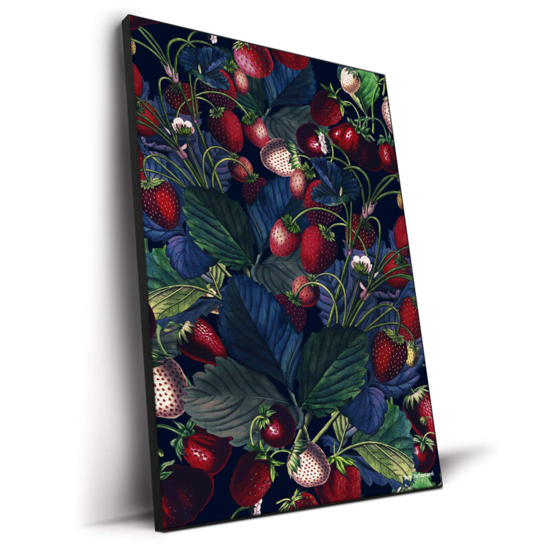 Strawberry Fields Forever III Night Dark Wall Decor by Burcu Korkmazyurek