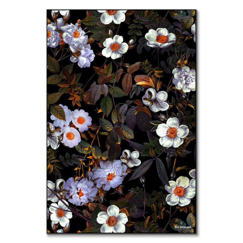 Floral Spice IV Dark Wall Art by Burcu Korkmazyurek