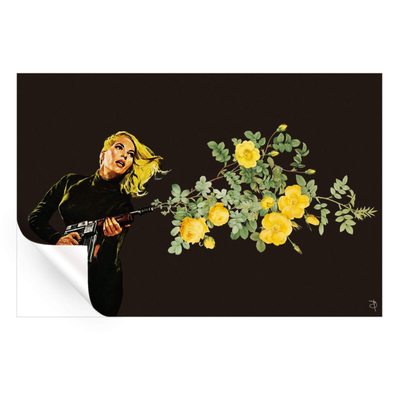 Kill Them With Love 3 Yellow Wall Art by BambashkART