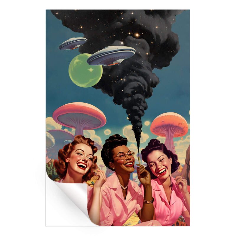 Sesh Buddies Pink Wall Art by BambashkART