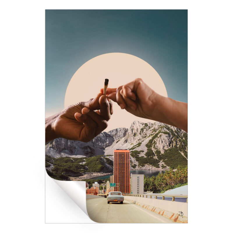 Coming Home Blue Wall Art by BambashkART