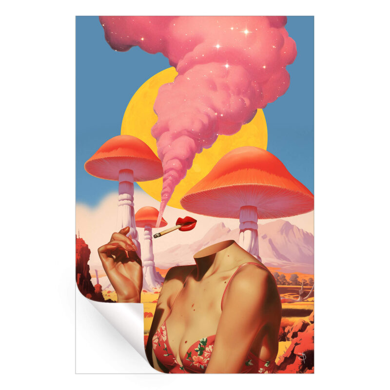 Egoless 2 Green Wall Art by BambashkART