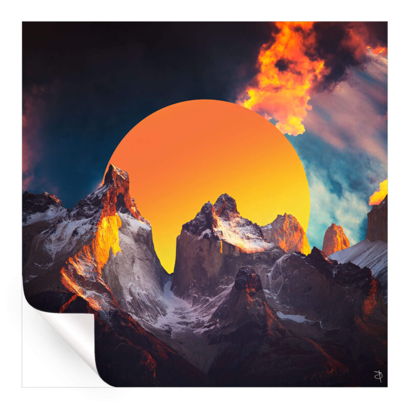 Fire Vibrant Wall Art by BambashkART