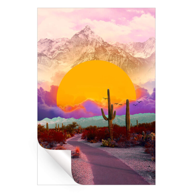 The Fallen Sun Vibrant Wall Art by BambashkART