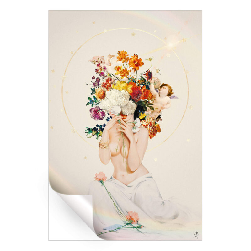 Flowerhead Warm Wall Art by BambashkART