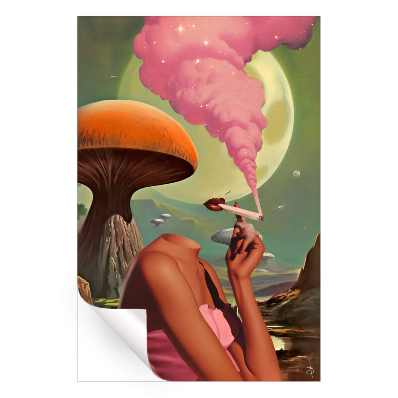 Smoke Cap Green Wall Art by BambashkART