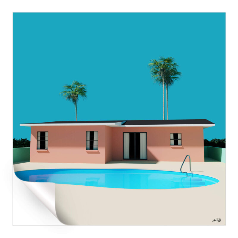 Middle Class Comfort Blue Wall Art by Lucas Rackliffe