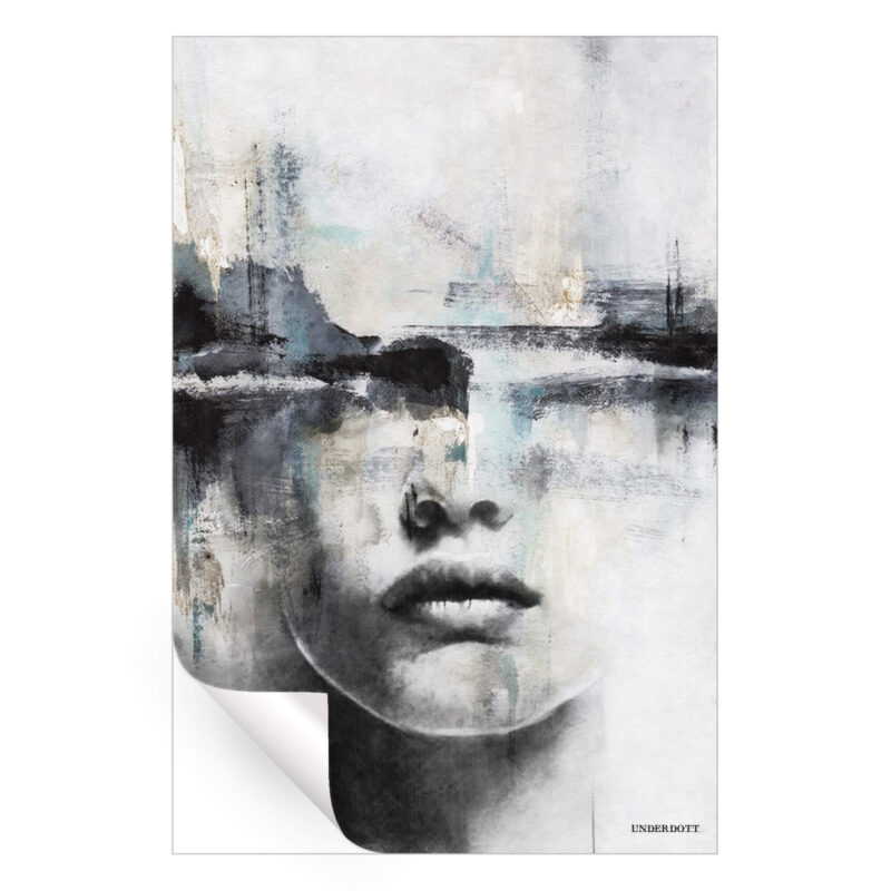 Abstract Harmony Black and White Wall Art by Underdott