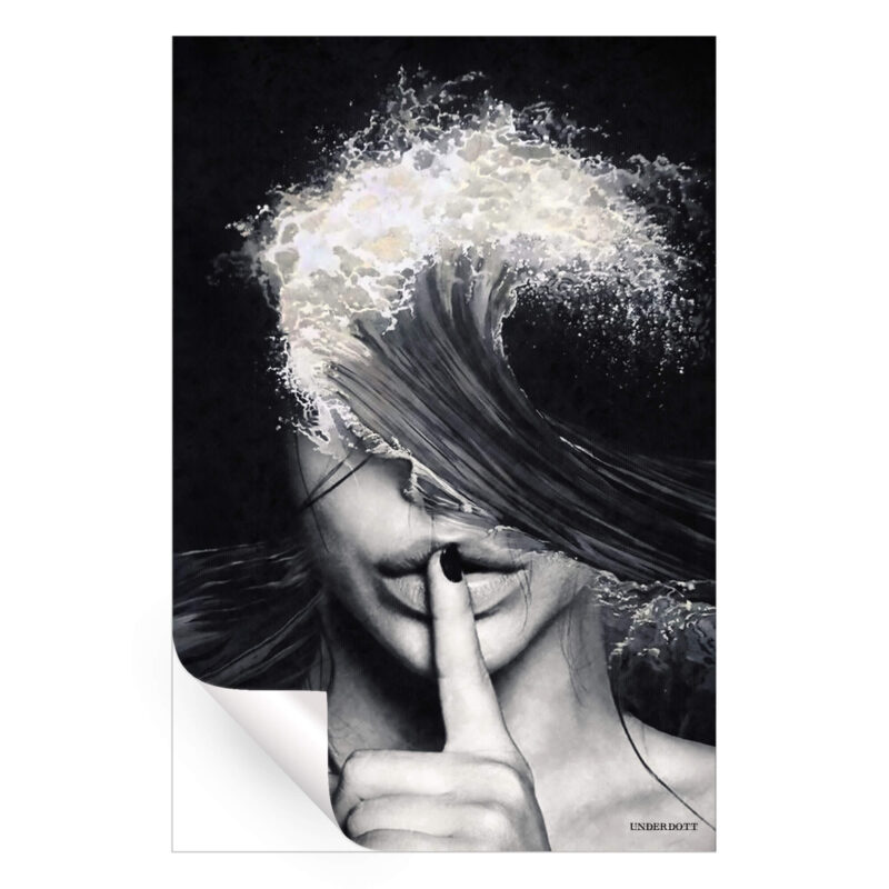 Secrets Black and White Wall Art by Underdott