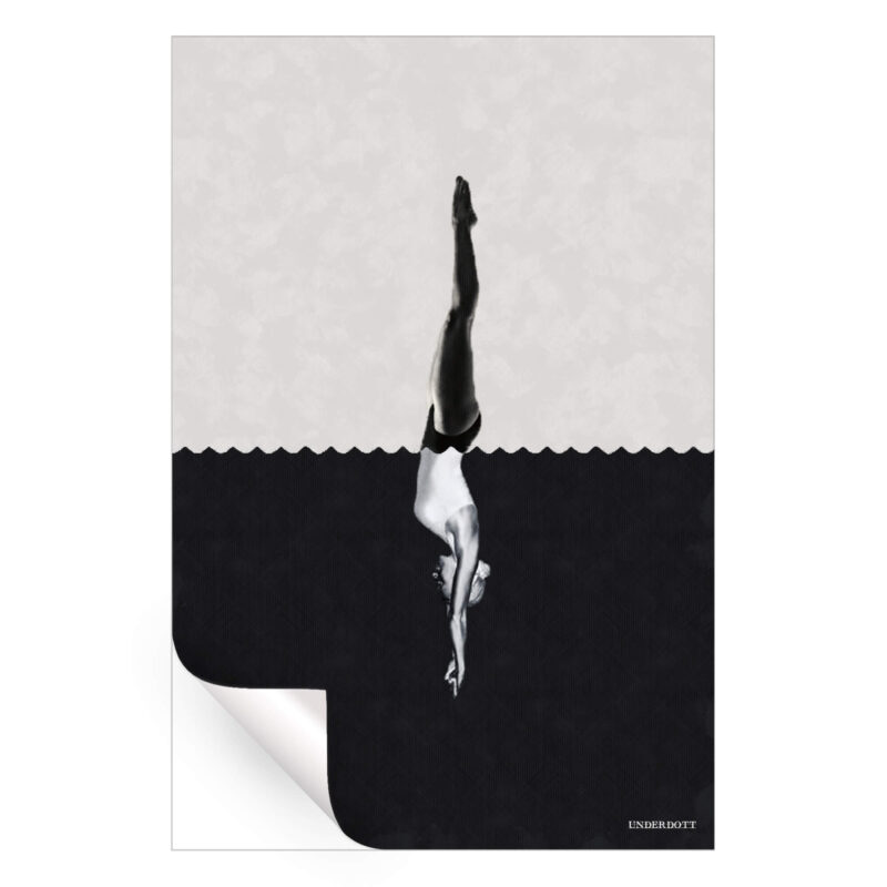 Dive Deep Black and White Wall Art by Underdott