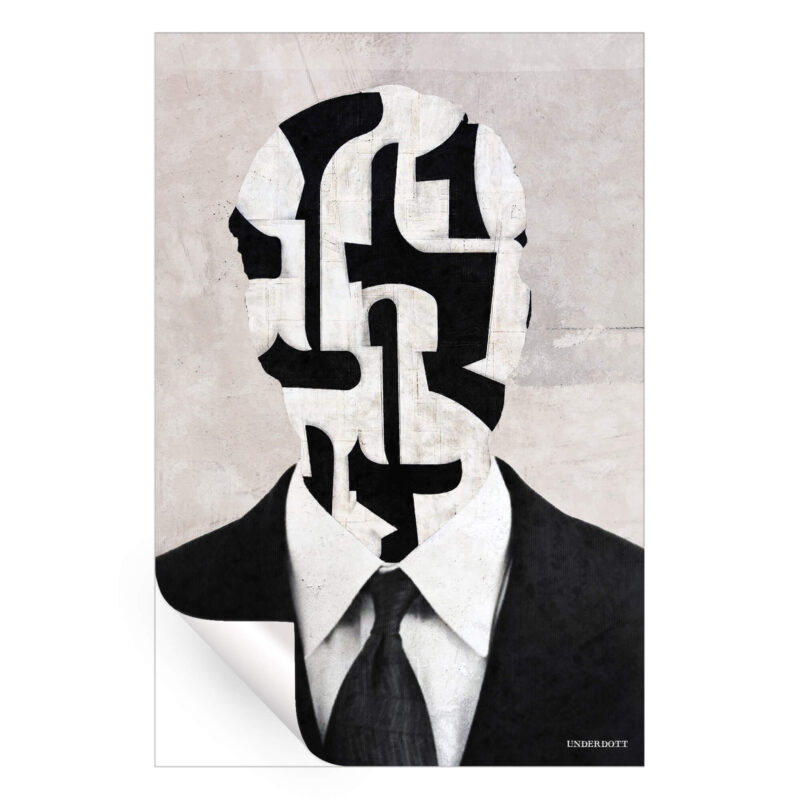 Surreal Geodesics Black and White Wall Art by Underdott