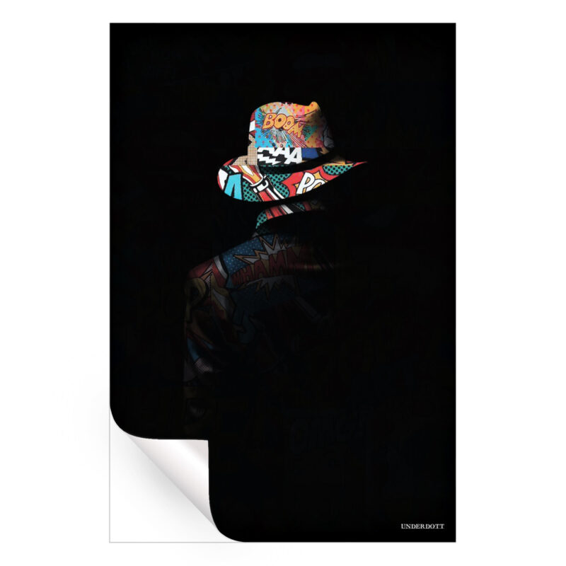 Pop Art in the Shadows 2 Black and White Wall Art by Underdott