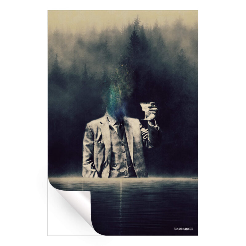 Here is to You Black and White Wall Art by Underdott