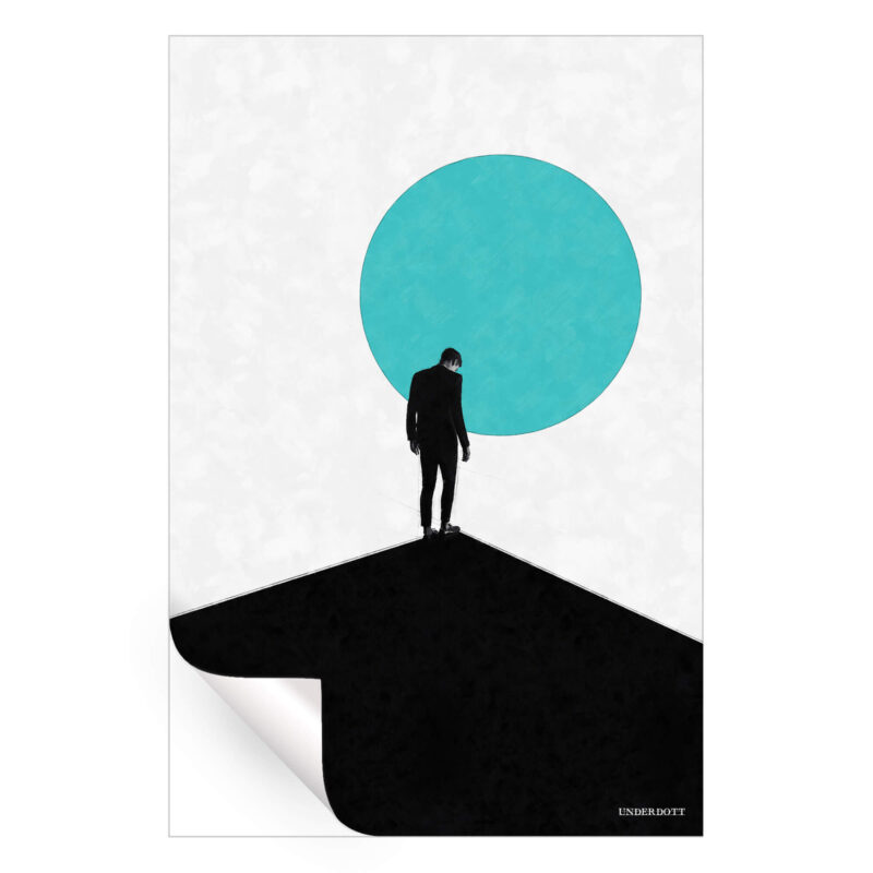 At the Edge of Uncertainty Cool Wall Art by Underdott