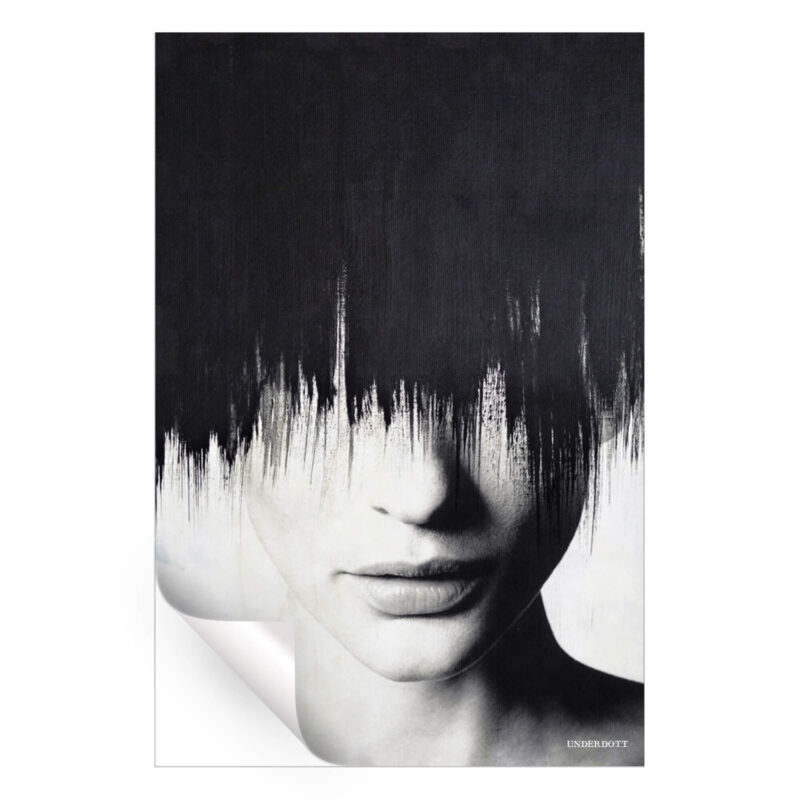 Hidden Beauty Black and White Wall Art by Underdott