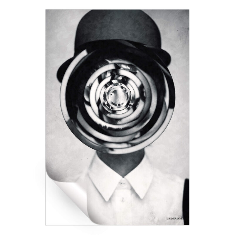 Spin Off Black and White Wall Art by Underdott