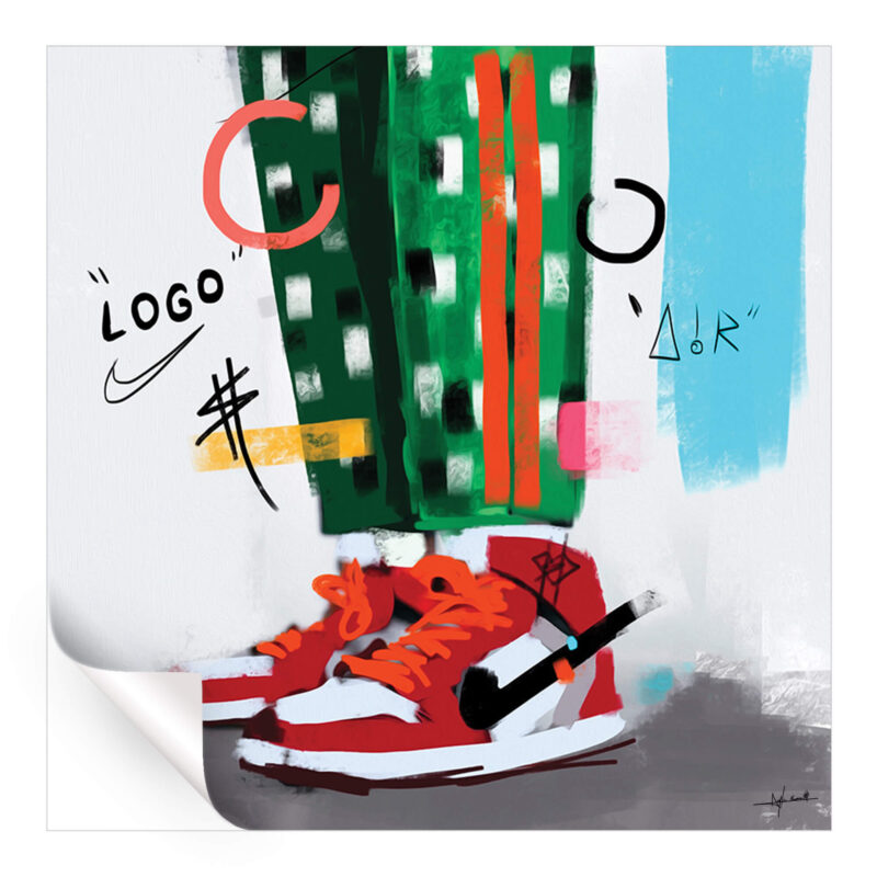 Logo Street Red Wall Art by Nuwarhol