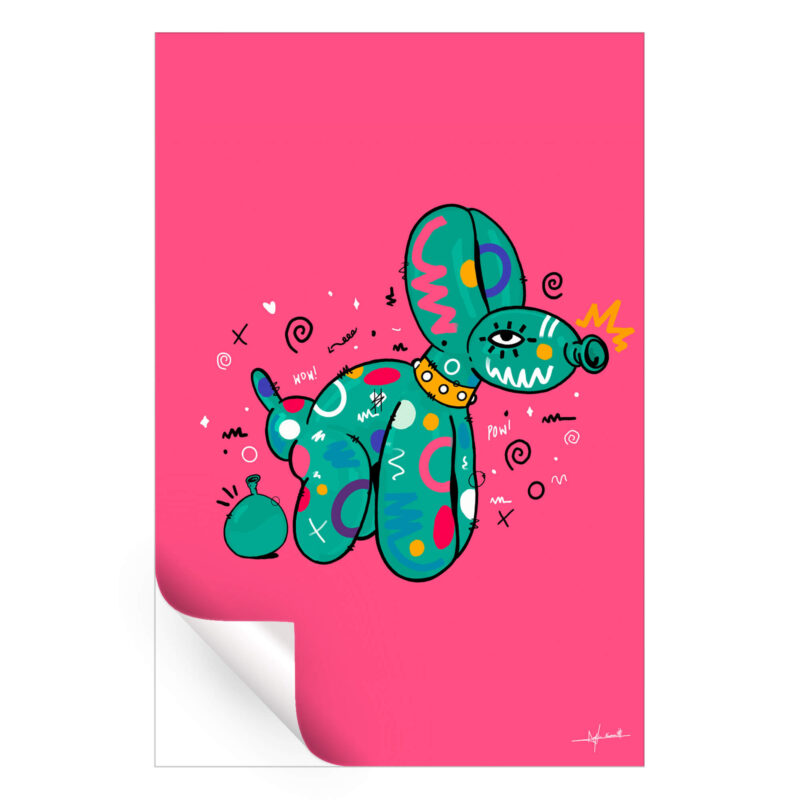 Balloon Dog Vibrant Wall Art by Nuwarhol