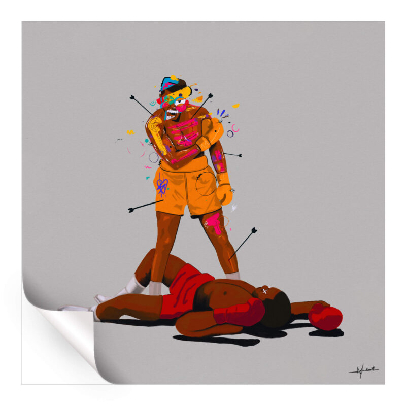 The Good Fight Colorful Wall Art by Nuwarhol