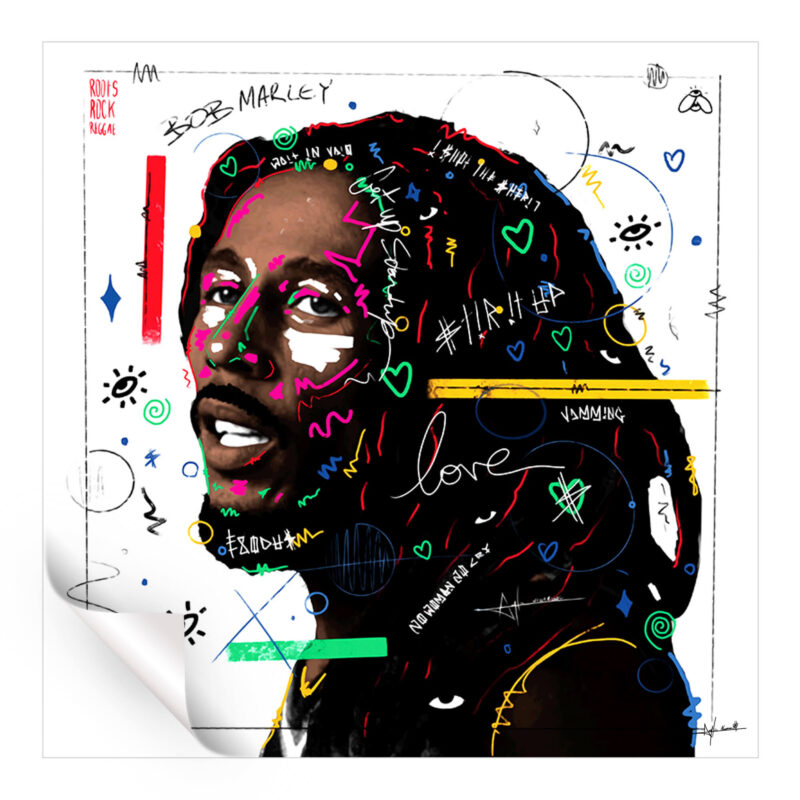 Bob Marley Wall Art by Nuwarhol