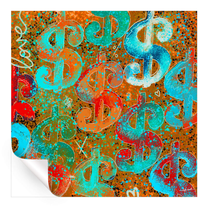 Dollar Legacy Vibrant Wall Art by Nuwarhol