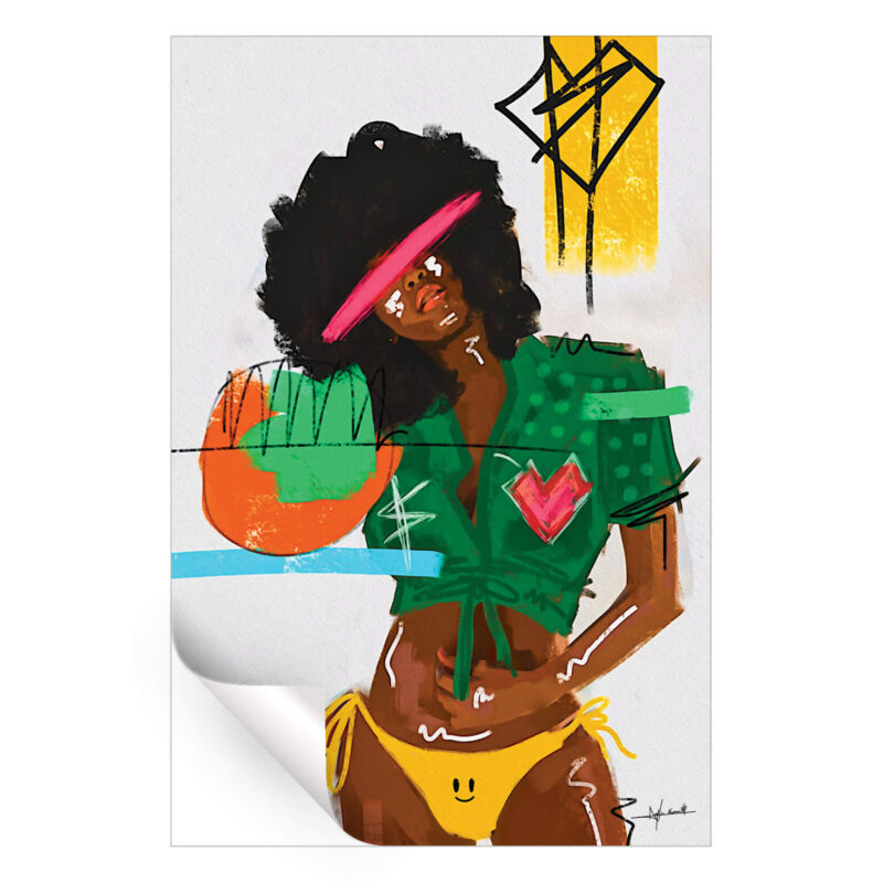 Happy Summer Vibrant Wall Art by Nuwarhol