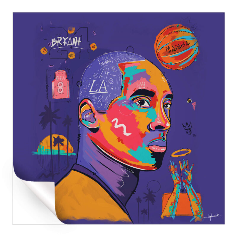 KOBE Purple Purple Wall Art by Nuwarhol