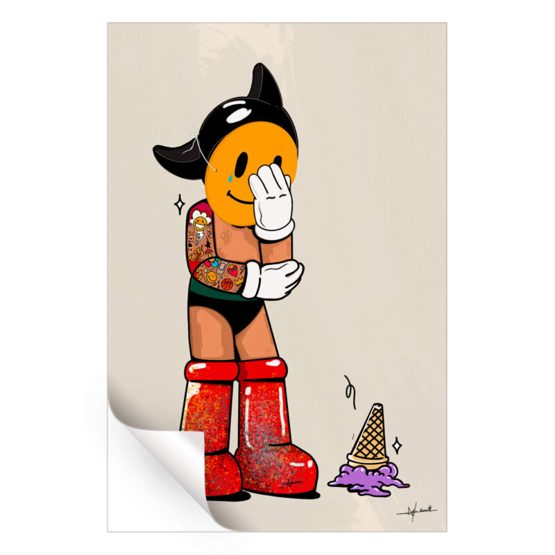 Astro Boy Meltdown Colorful Wall Art by Nuwarhol