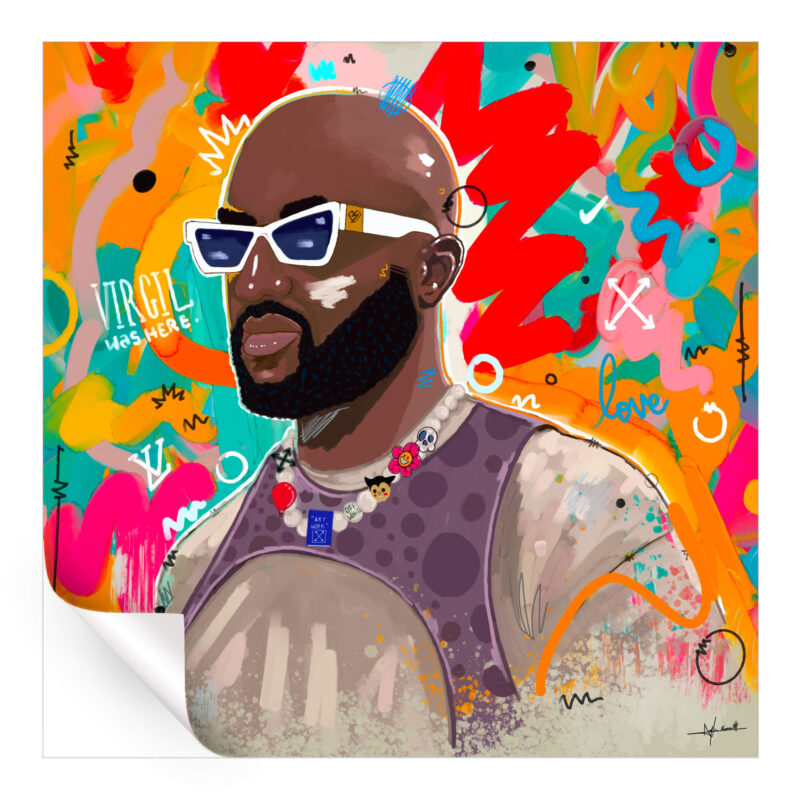 Virgil Was Here Vibrant Wall Art by Nuwarhol