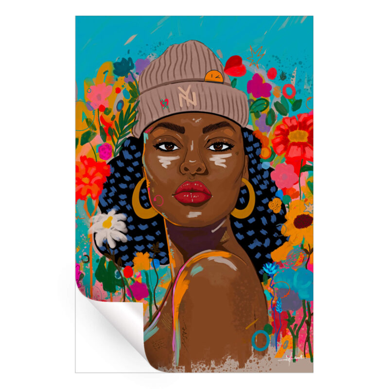 Bloomed in Concrete Vibrant Wall Art by Nuwarhol