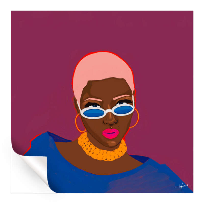 Blue Shade Blue Wall Art by Nuwarhol