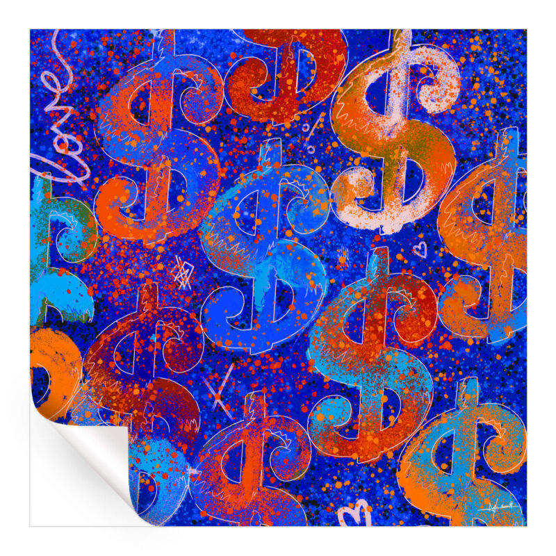 Mash Blue Vibrant Wall Art by Nuwarhol