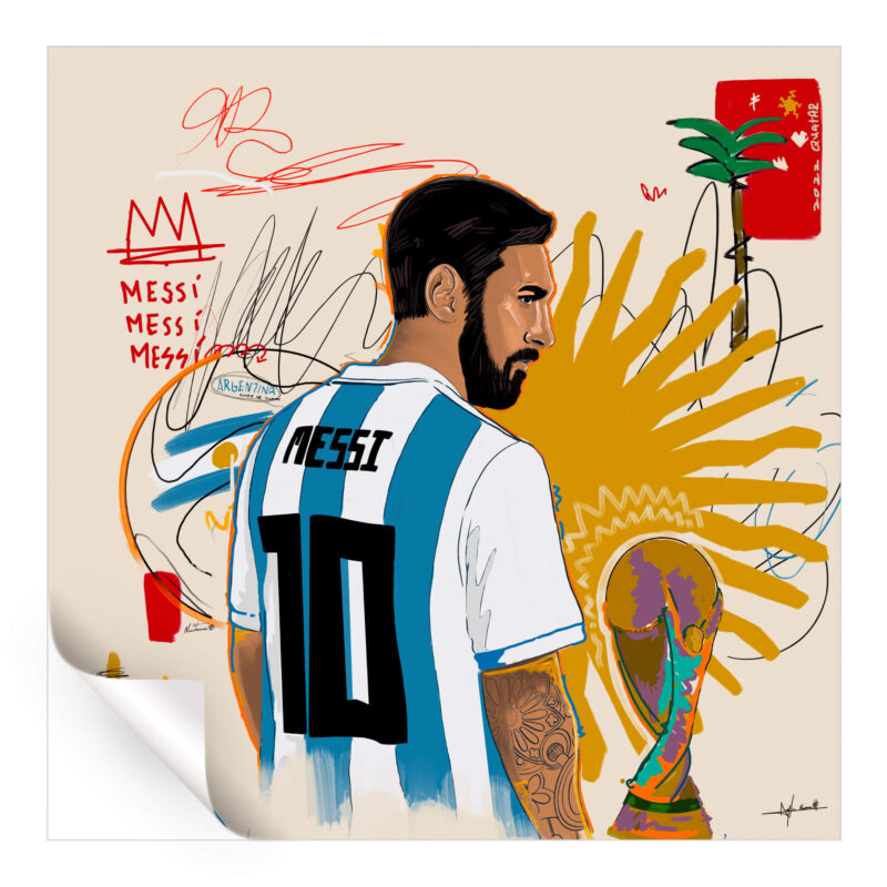 Messi Finally Vibrant Wall Art by Nuwarhol