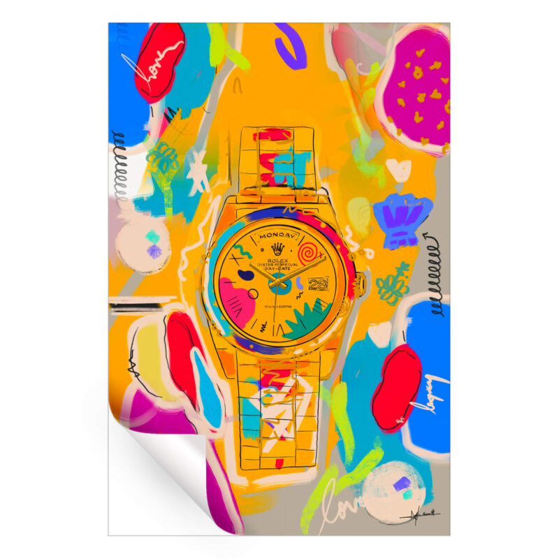 Rolex Monday Vibrant Wall Art by Nuwarhol