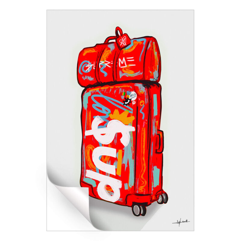 SUPLUG Red Wall Art by Nuwarhol