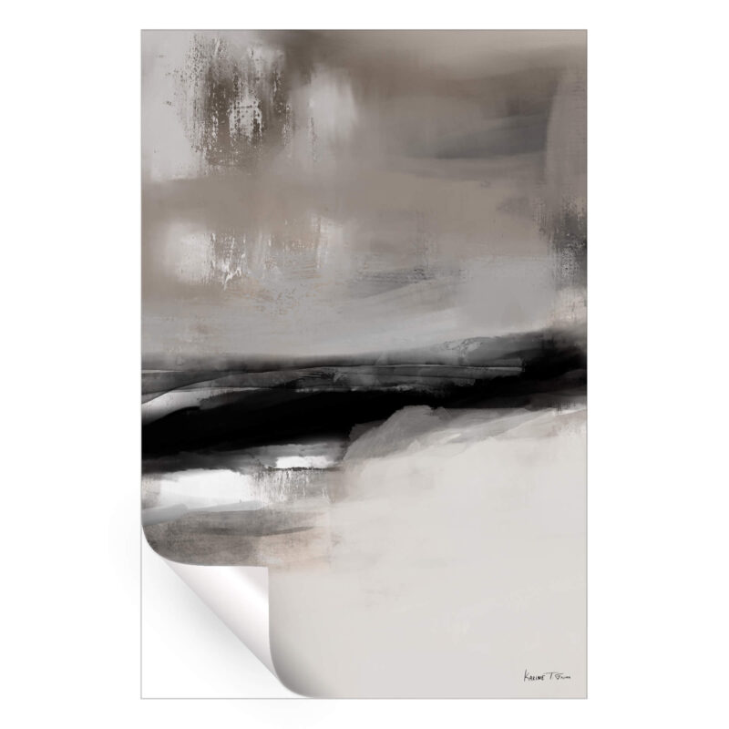 Dragging It Back No. 02 Grey Wall Art by Karine Tonial Grimm